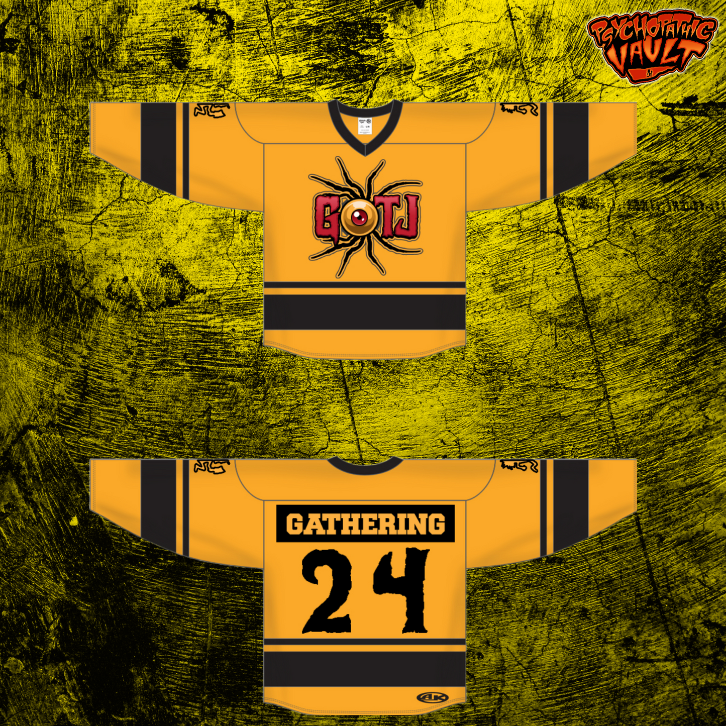 Yellow GOTJ Eyeball Hockey Jersey