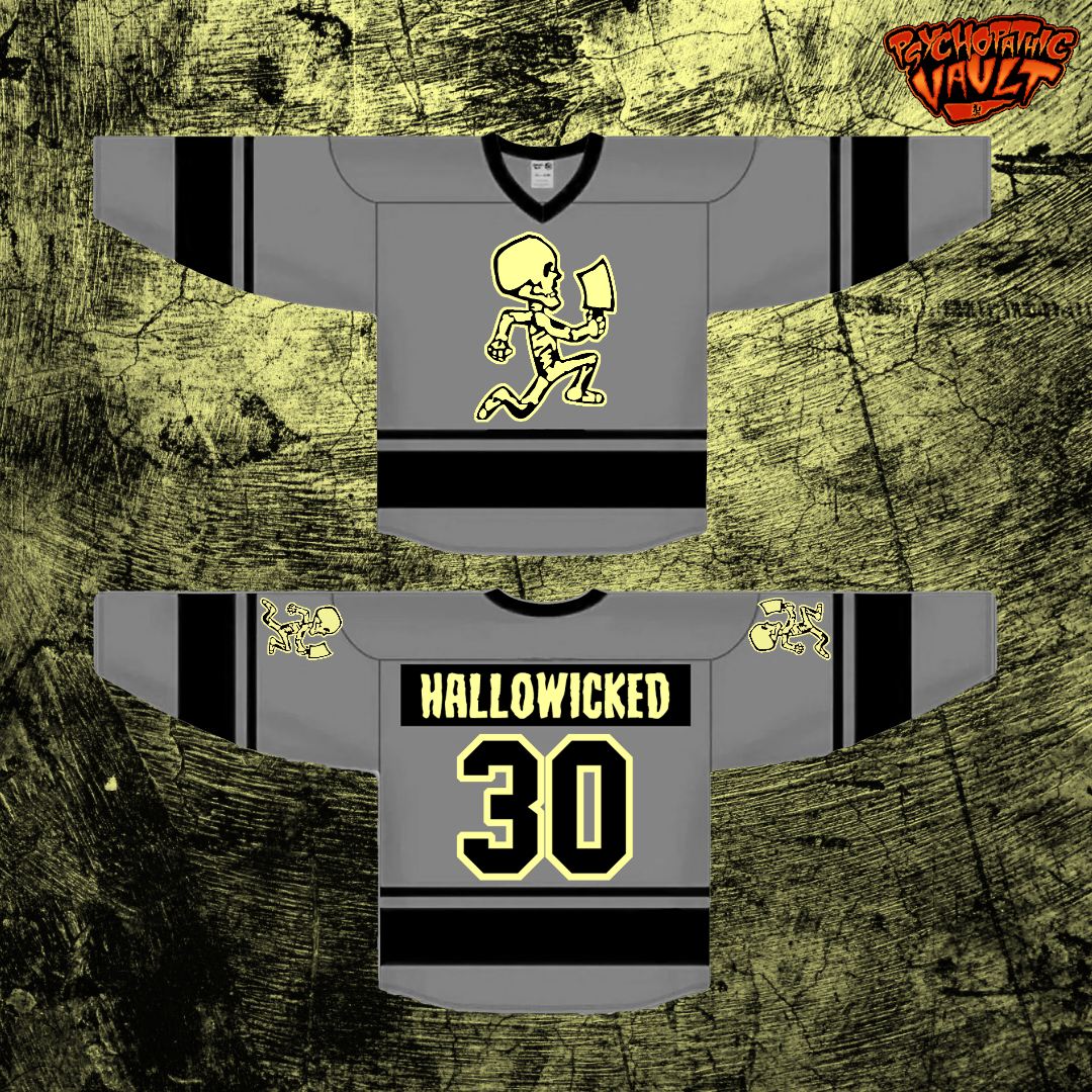 Hallowicked Skeleton Hatchetman Hockey Jersey
