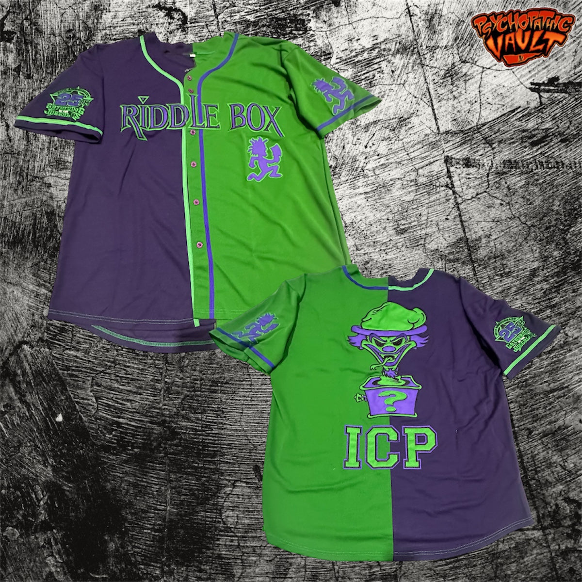 Split Colors Riddle Box Baseball Jersey – Psychopathic Vault