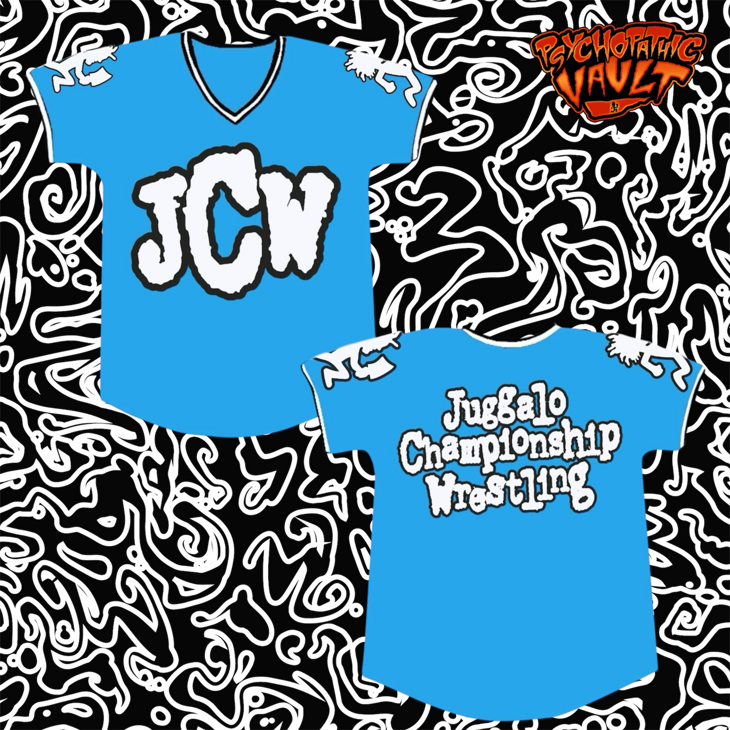 White on Blue JCW Football Jersey