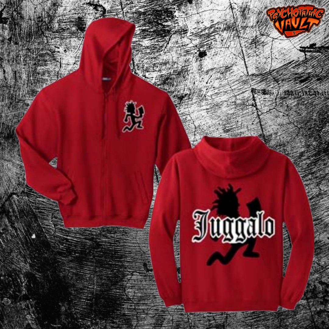 Red Juggalo Hatchetman Zip Up Hoodie