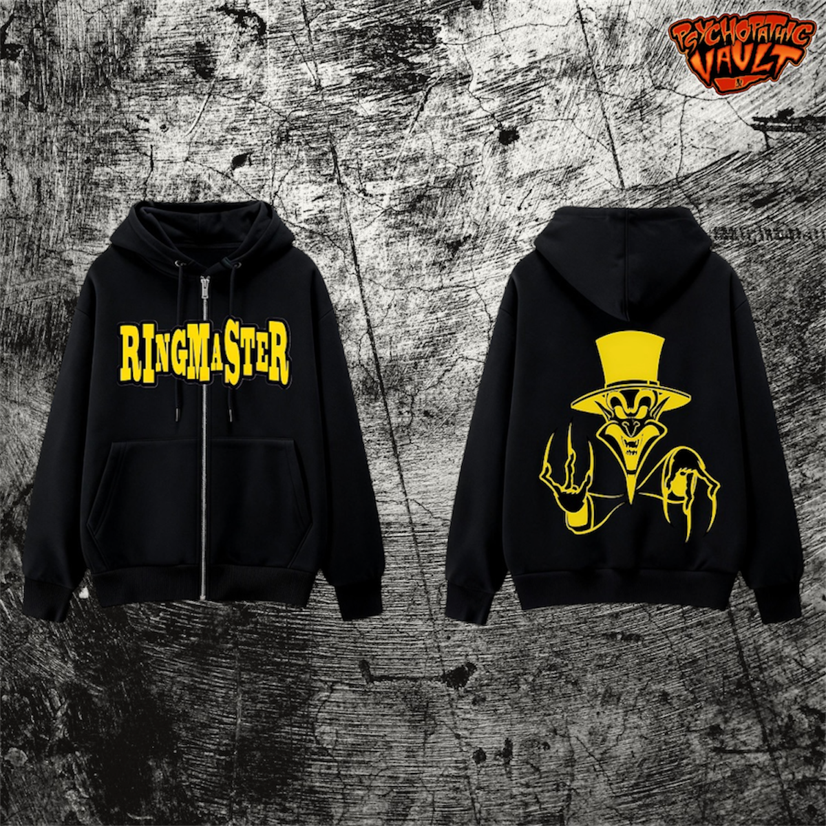Ringmaster Embroidered Zip Up Hoodie