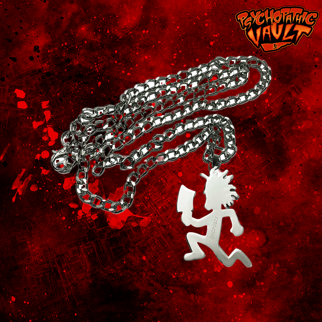 Silver Toned Hatchetman Charm & Chain