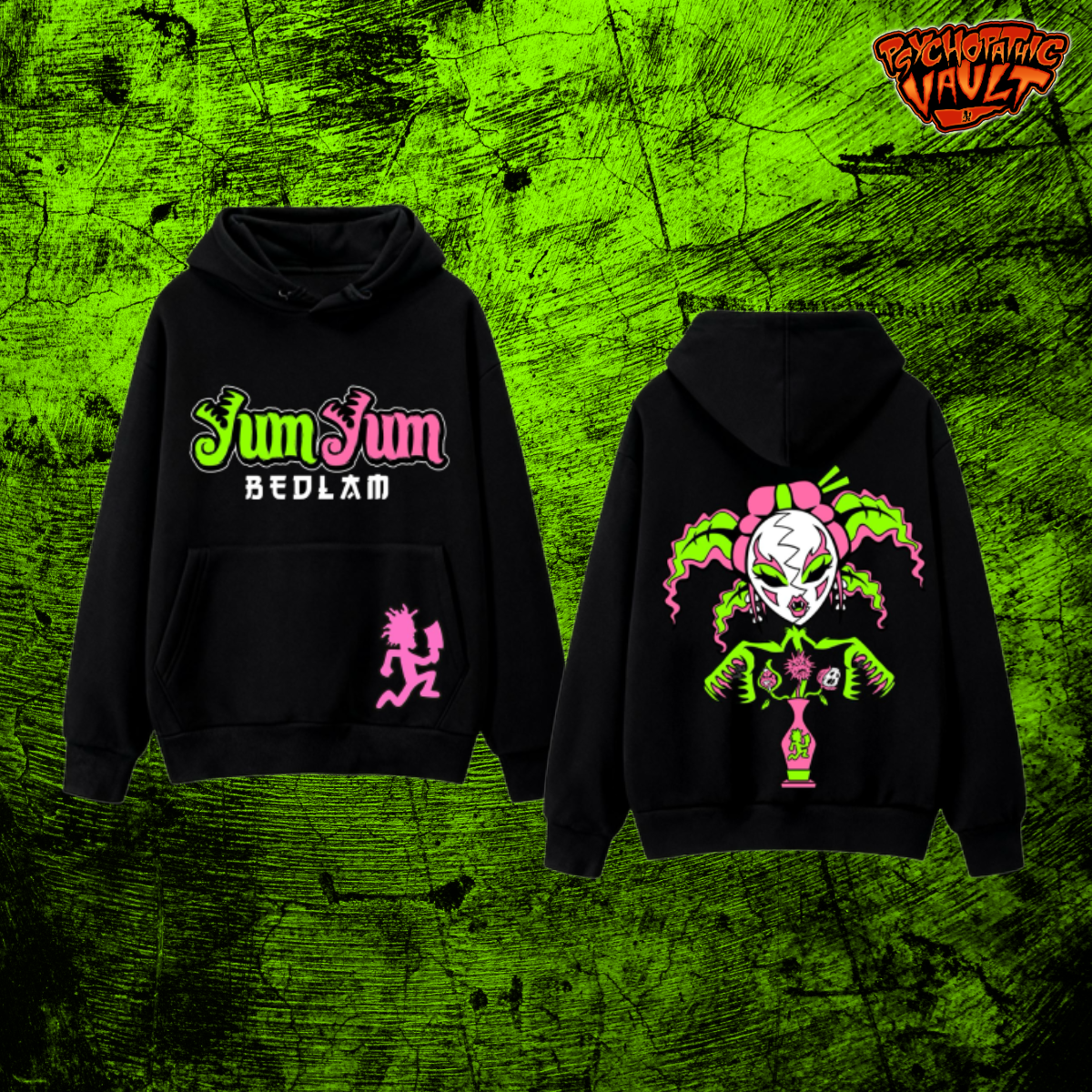 Yum Yum Bedlam Embroidered Pull Over Hoodie