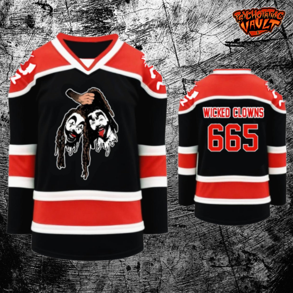 JWYTTWD Wicked Clowns Hockey Jersey