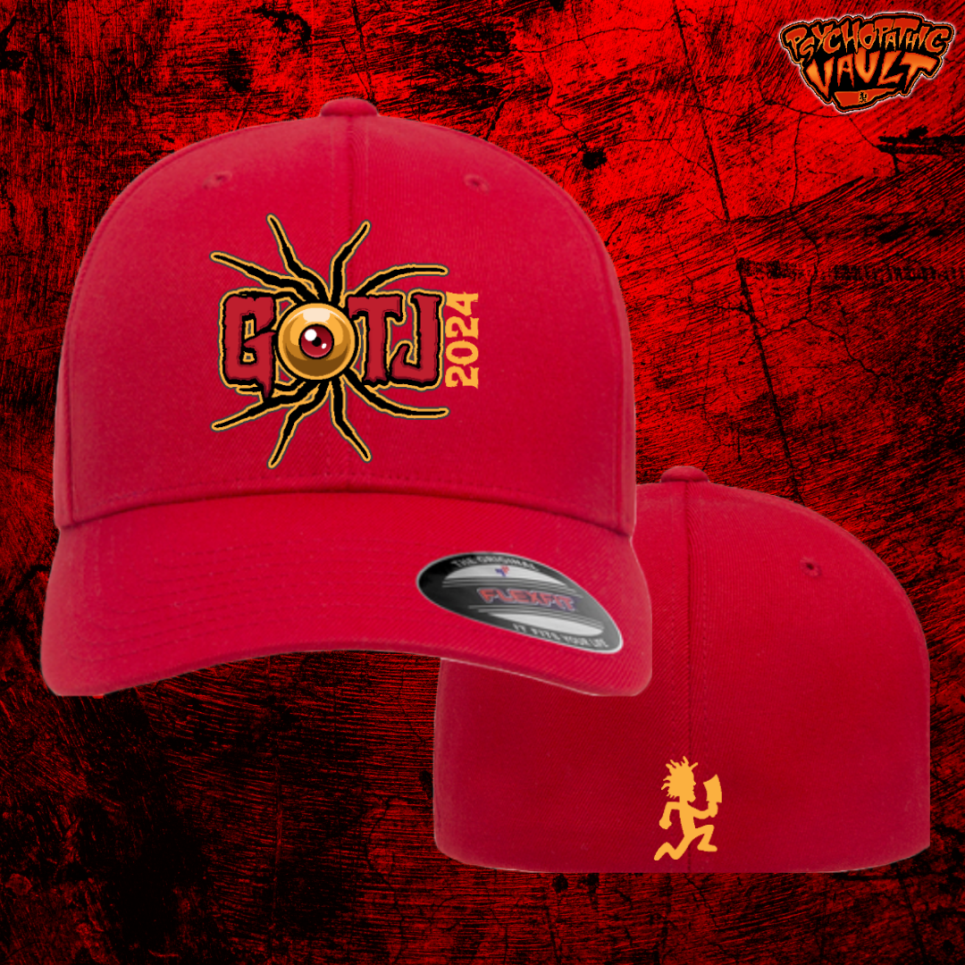 Gotj Merch Red GOTJ Eyeball Flex Fit Baseball Hat – Psychopathic Vault