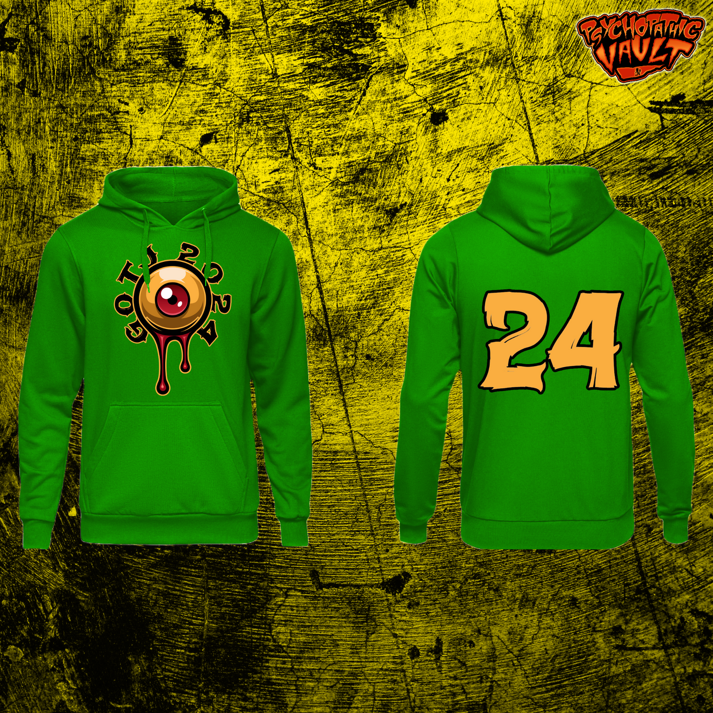 Green GOTJ Eyeball Embroidered Hoodie