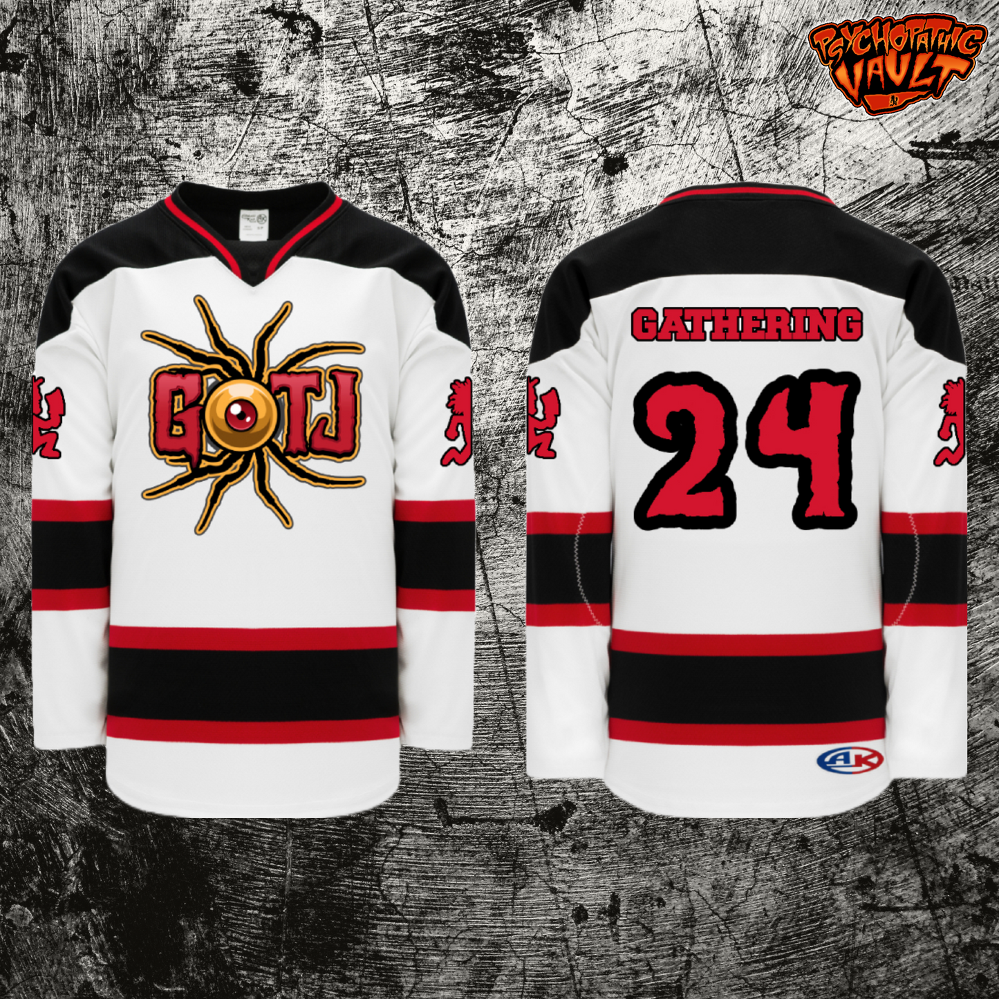 White GOTJ Eyeball Hockey Jersey