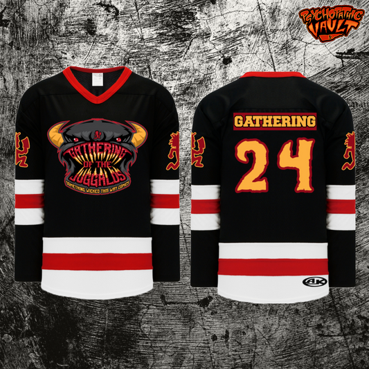 Black Gathering Monster Face Hockey Jersey