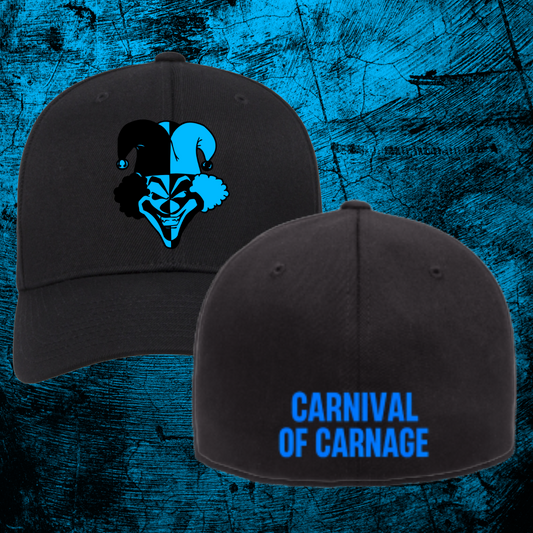 Black & Blue Carnival of Carnage Flexfit Baseball Hat