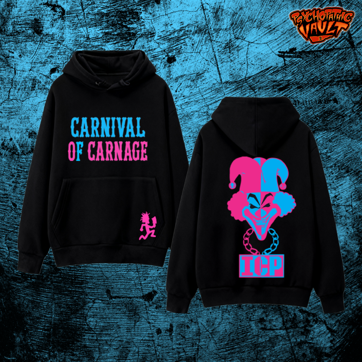 Carnival of Carnage Embroidered Pull Over Hoodie