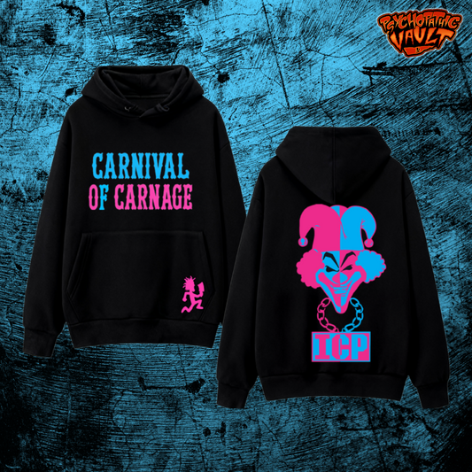 Carnival of Carnage Embroidered Pull Over Hoodie