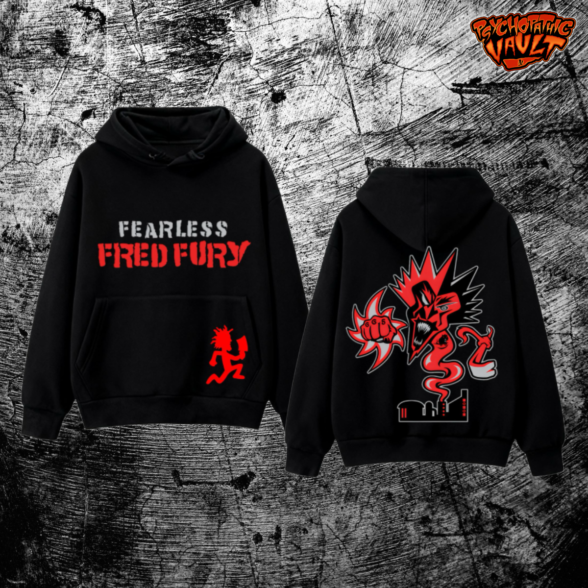 Fearless Fred Fury Embroidered Pull Over Hoodie