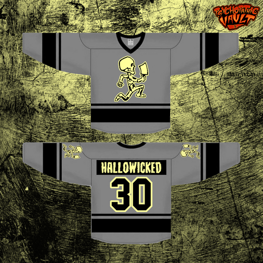 Hallowicked Skeleton Hatchetman Hockey Jersey