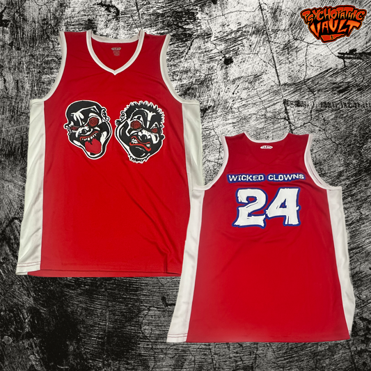 Red ICP Spiral Faces Basketball Jersey