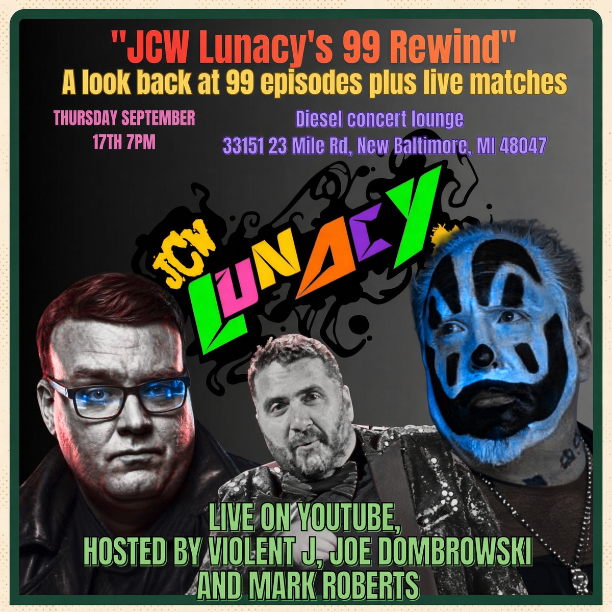 JCW 99 Rewind Show Ticket
