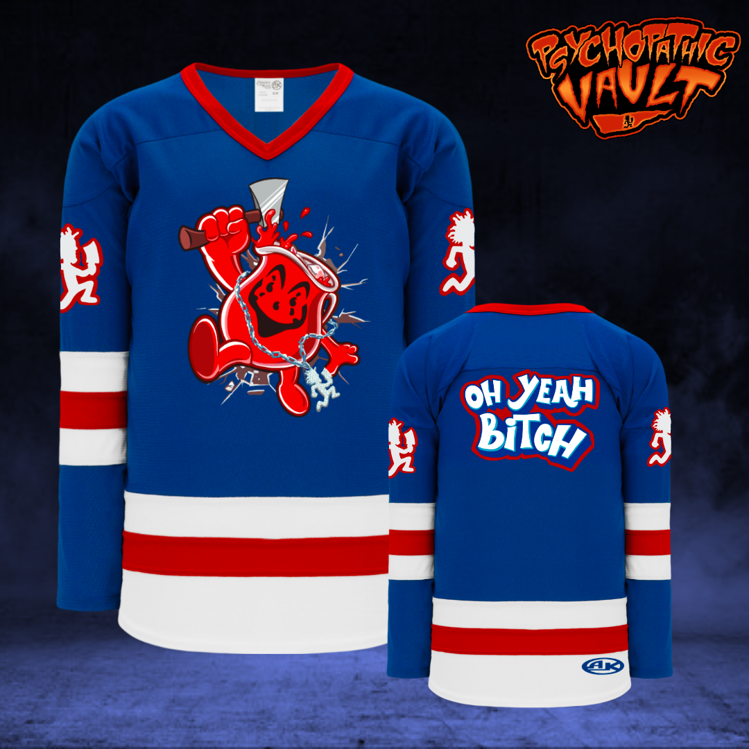 Blue Kool-Aid Man Hockey Jersey