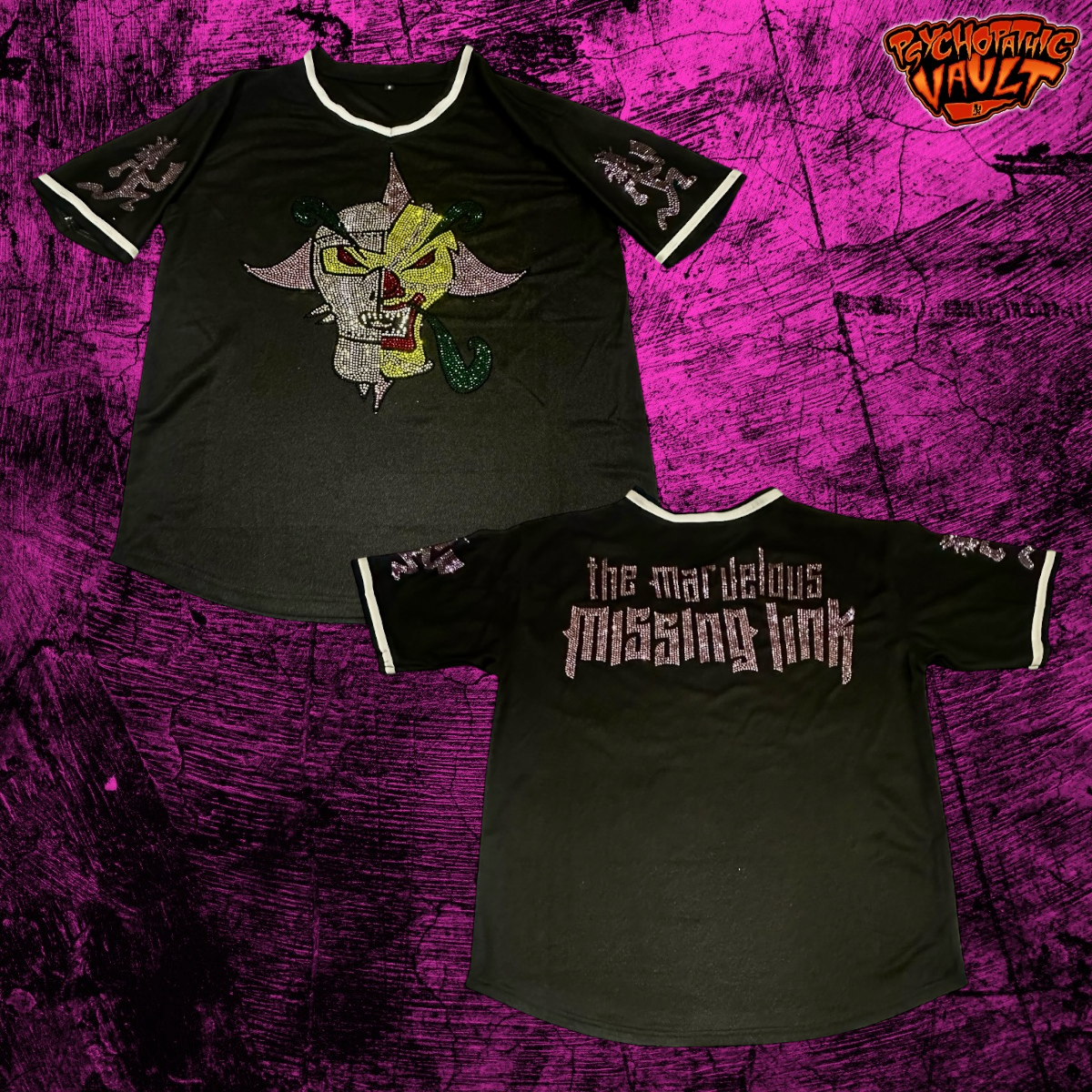 Marvelous Missing Link Rhinestone Football Jersey