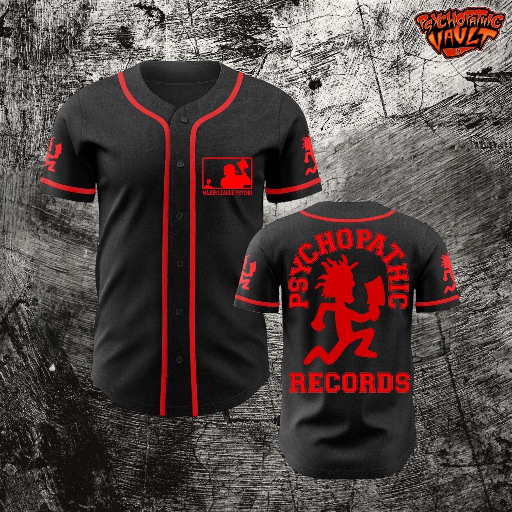 Psychopathic Records Major League Psycho Baseball Jersey Psychopathic Vault