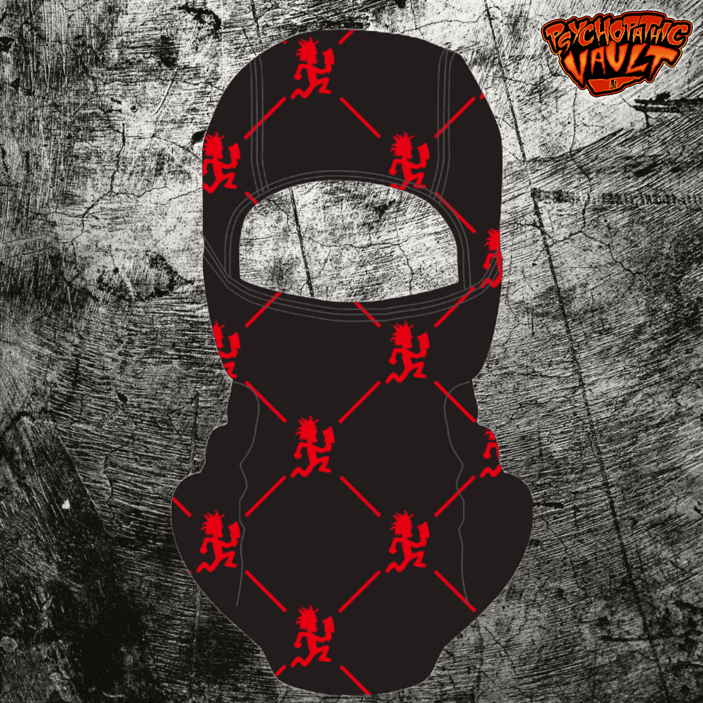 Black/Red Hatchetman Balaclava Ninja Mask Psychopathic Vault