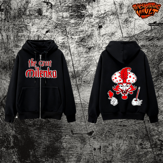 Great Milenko Embroidered Zip Up Hoodie