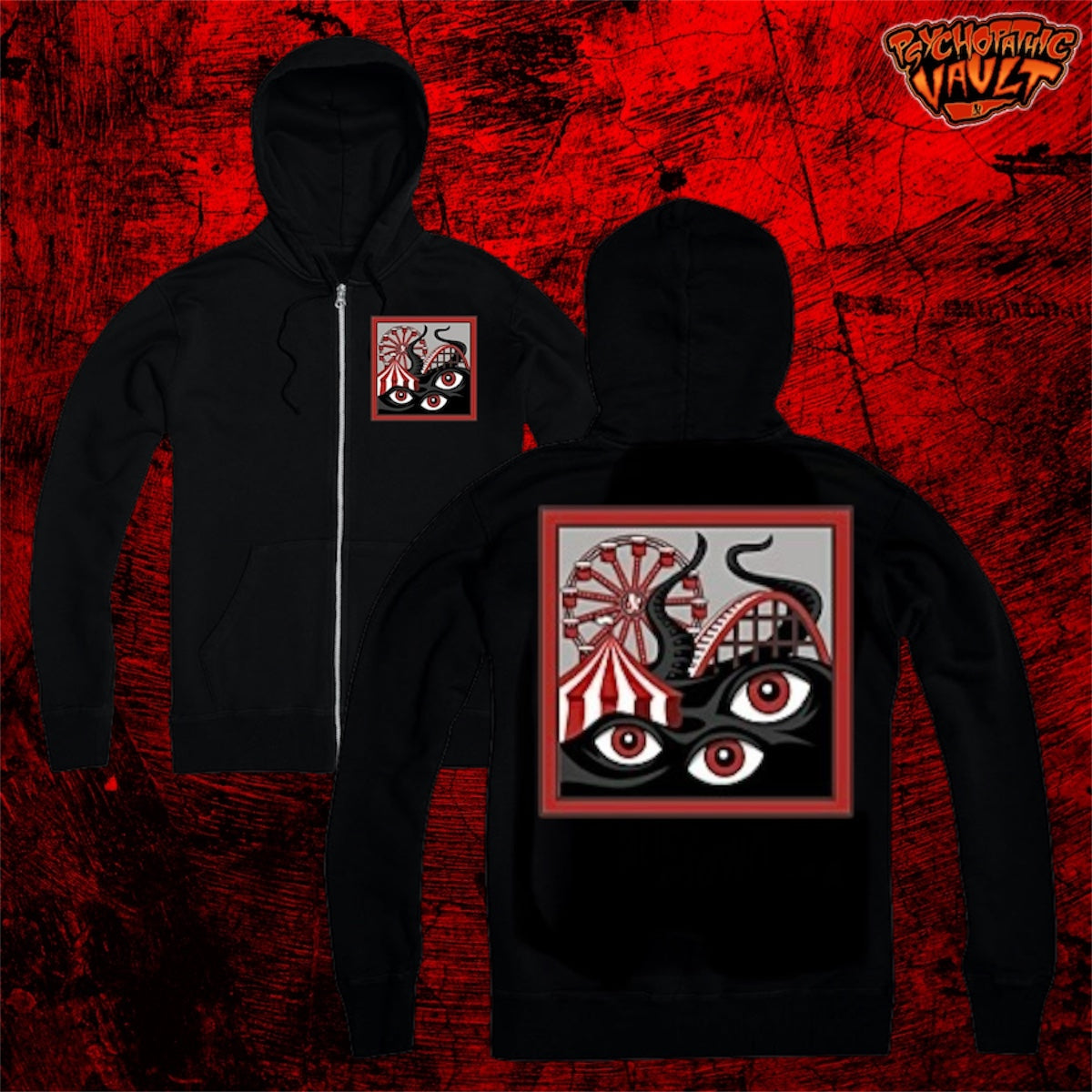 DCG Zip Up Embroidered Hoodie – Psychopathic Vault