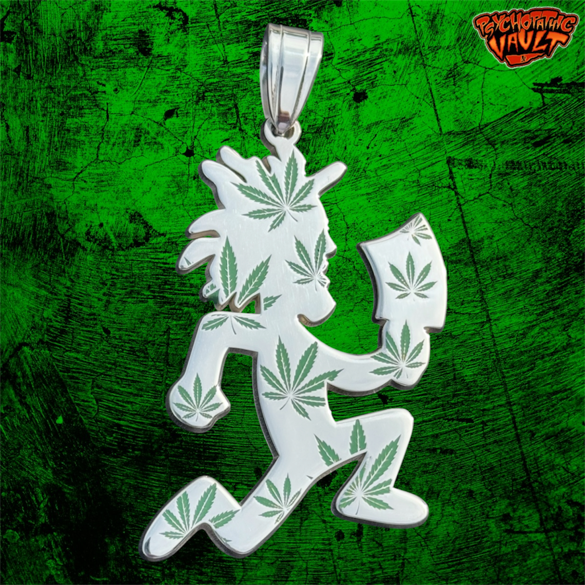 2 Inch Silver 420 Hatchetman Charm