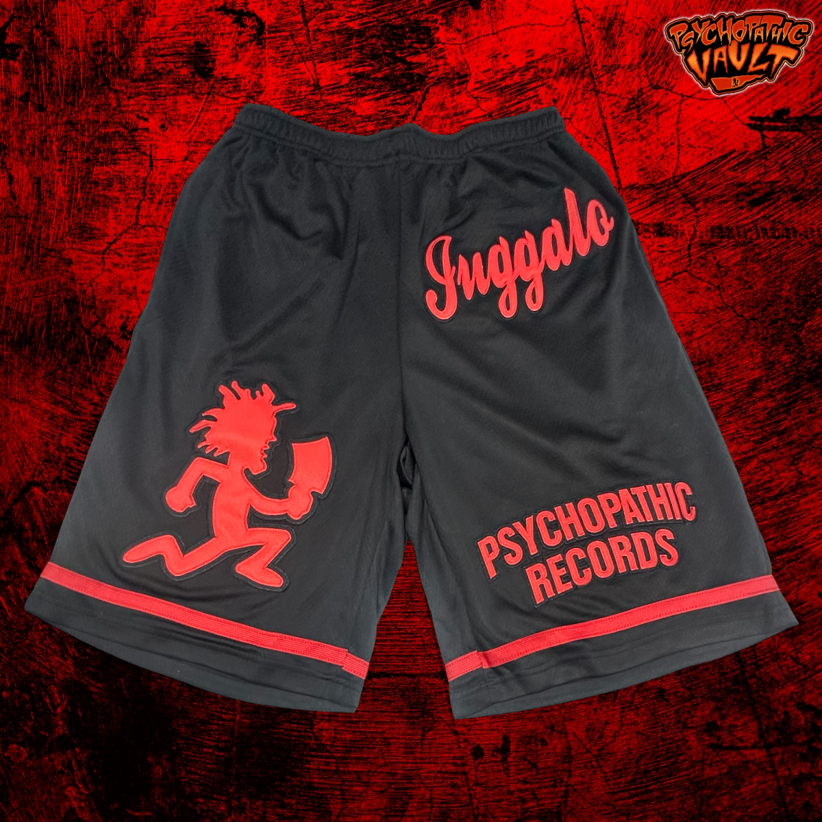Black & Red Only Juggalo Basketball Shorts