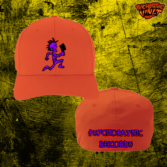 Orange/Purple Skeleton Hatchetman Hallowicked Flex Fit Baseball Hat