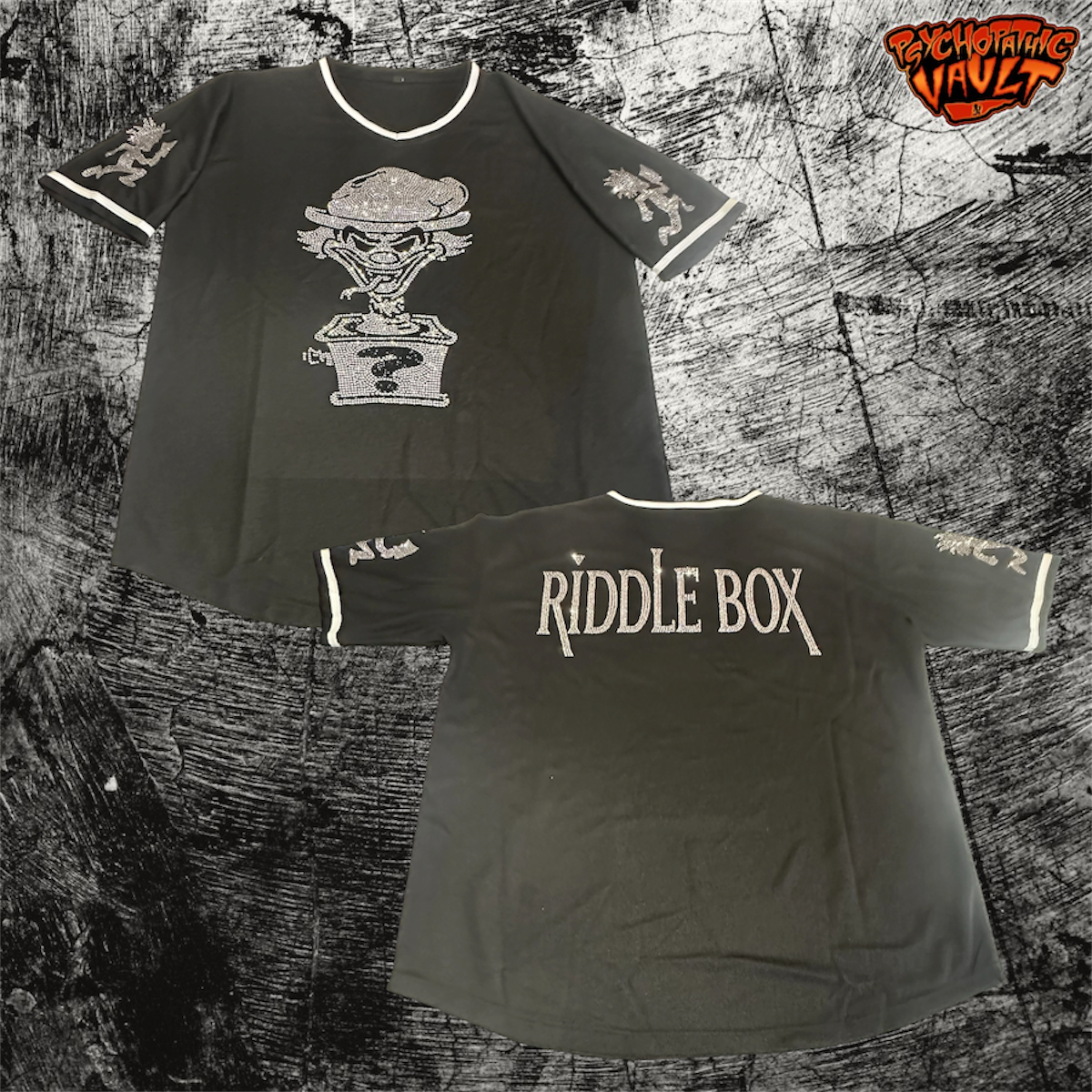 Riddle Box Rhinestone Football Jersey – Psychopathic Vault