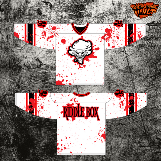 Riddle Box Blood Splatter Hockey Jersey