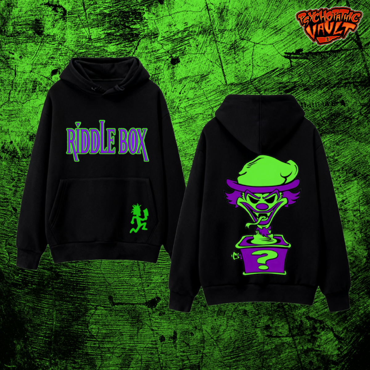 Riddle Box Embroidered Pull Over Hoodie