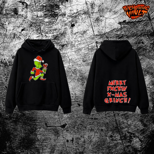 Grinch X-Mas Embroidered Hoodie
