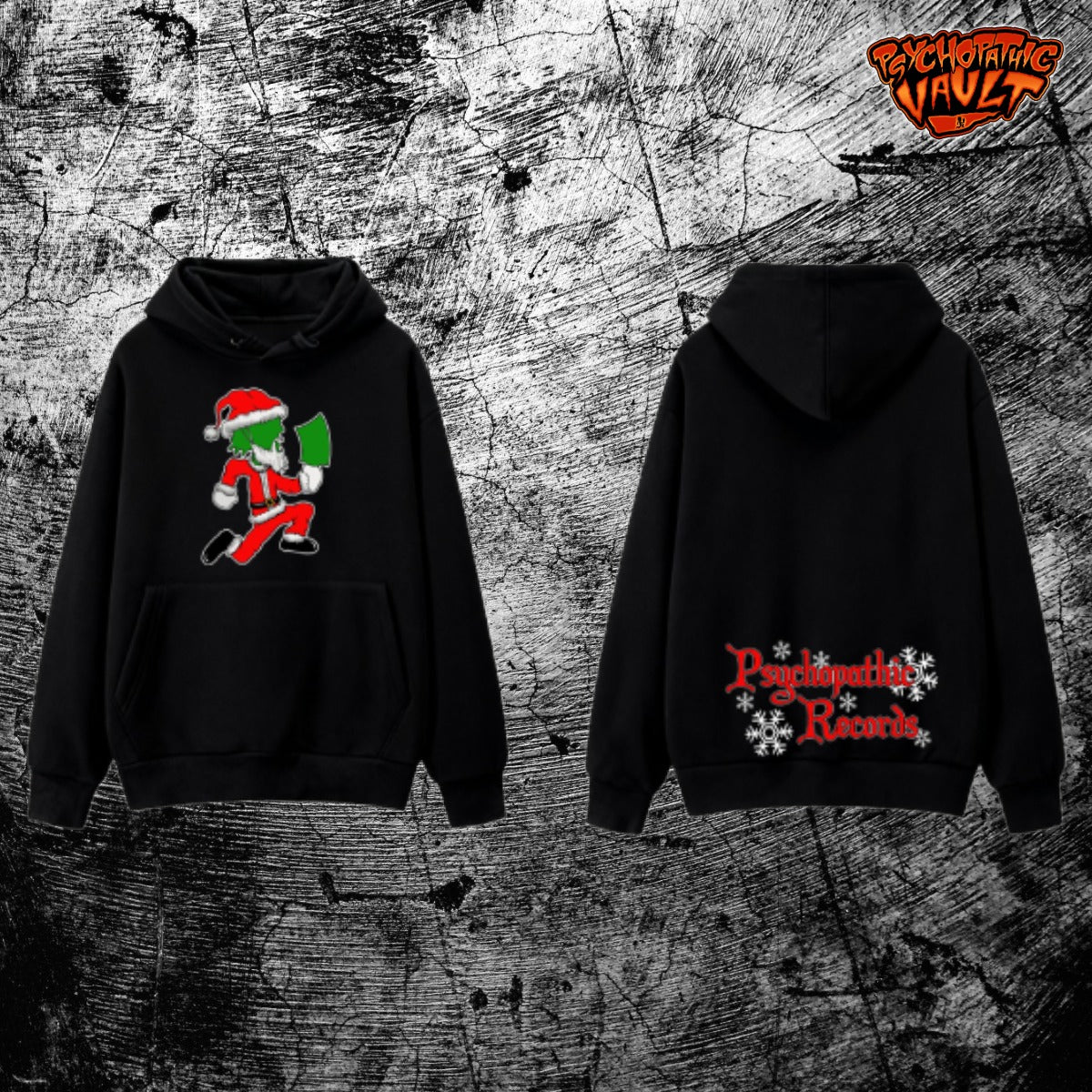 Santa Hatchetman Embroidered Hoodie