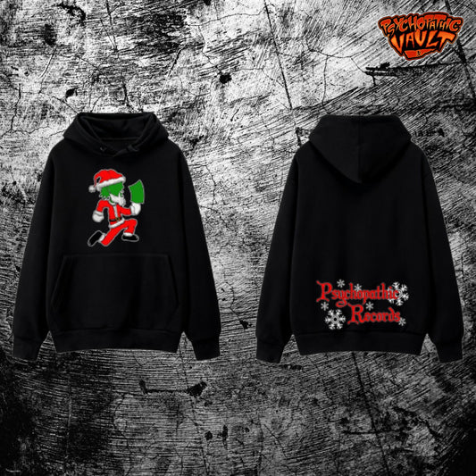 Santa Hatchetman Embroidered Hoodie