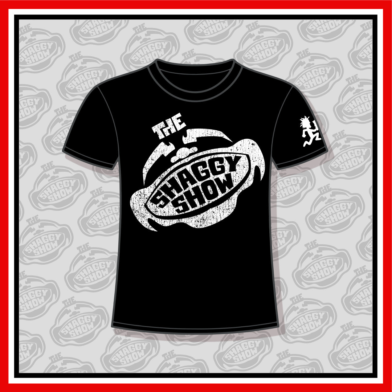 Black Slanted Shaggy Show T-Shirt